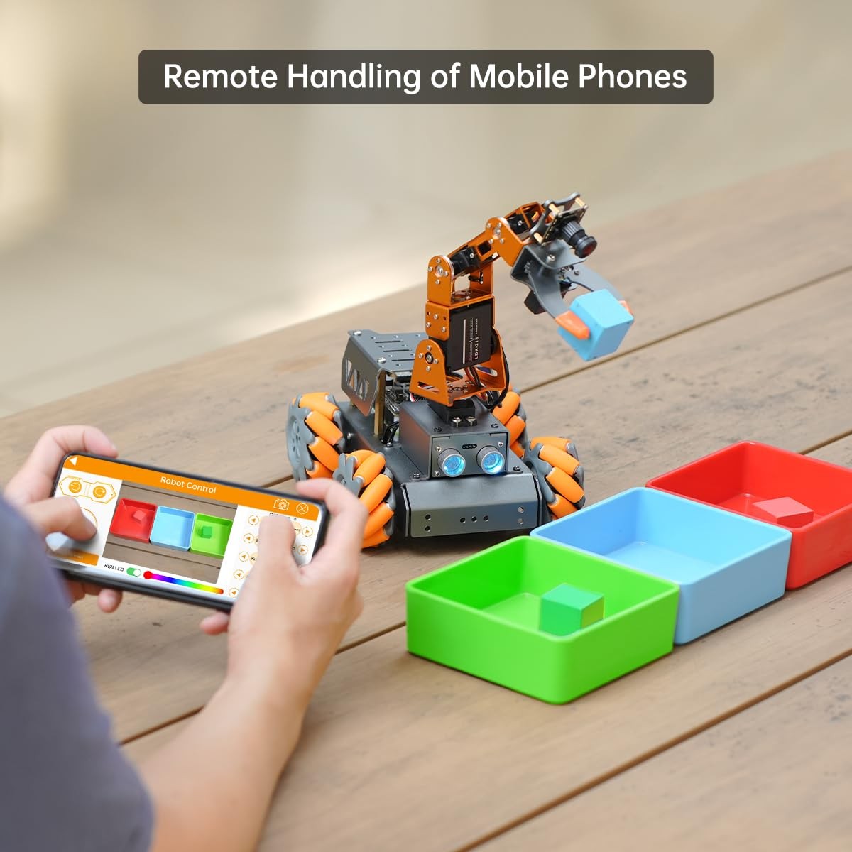 5DOF Robotic Arm RaspberryPi 5 AI Vision Tracking Target Sorting Open Source Kit