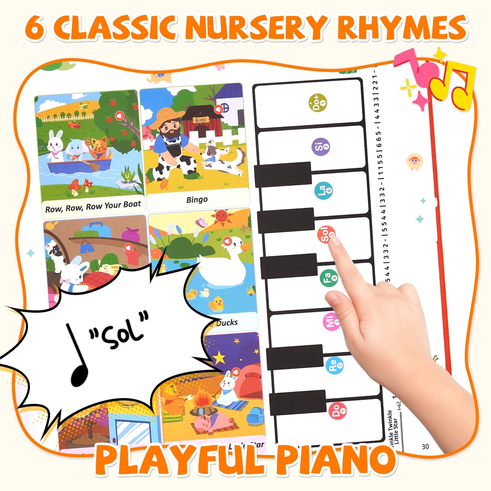 Arnbz My First English Words Sound Book Toy, 9.7*11.6in, 470+