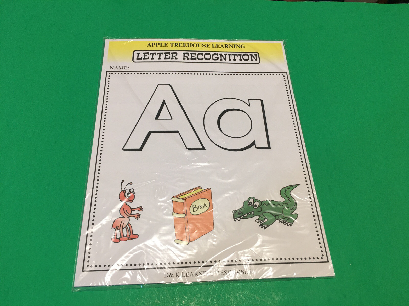 Letter Aa – Apple Treehouse Worksheets – Preschool Teaching supplies 20pgs #