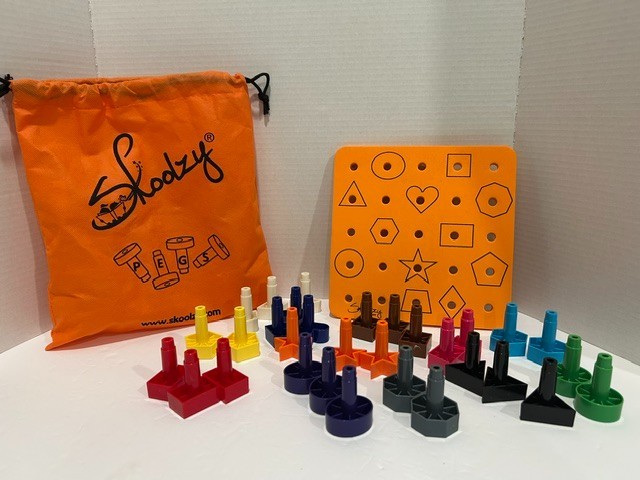Skoolzy Pegs Stacking Set Fine Motor Occupational Therapy Toy Special Needs