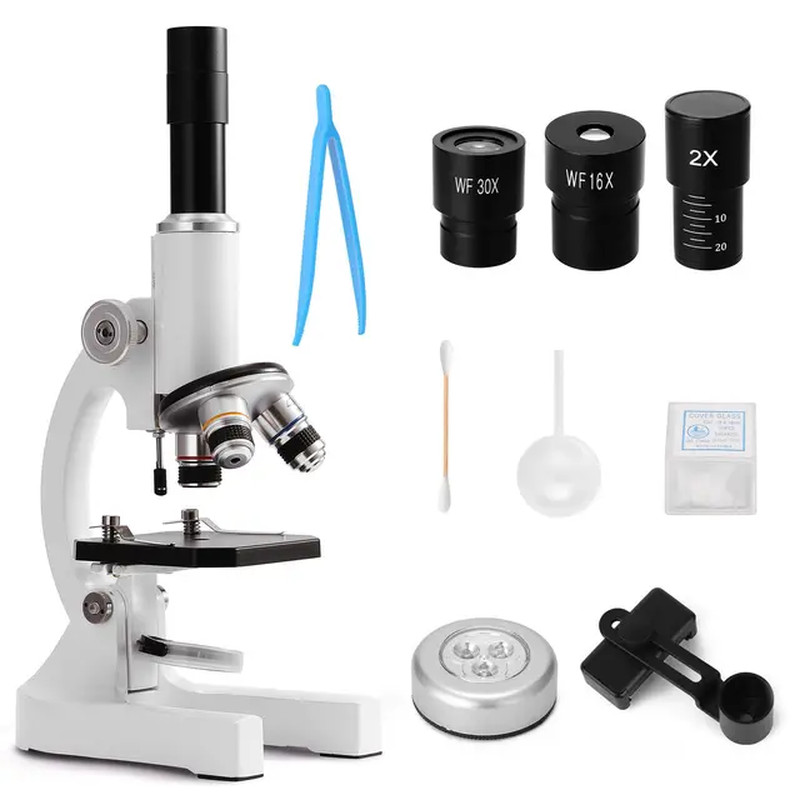 64X-2400X Children’s Monocular Optical Microscope – Scientific Exploration