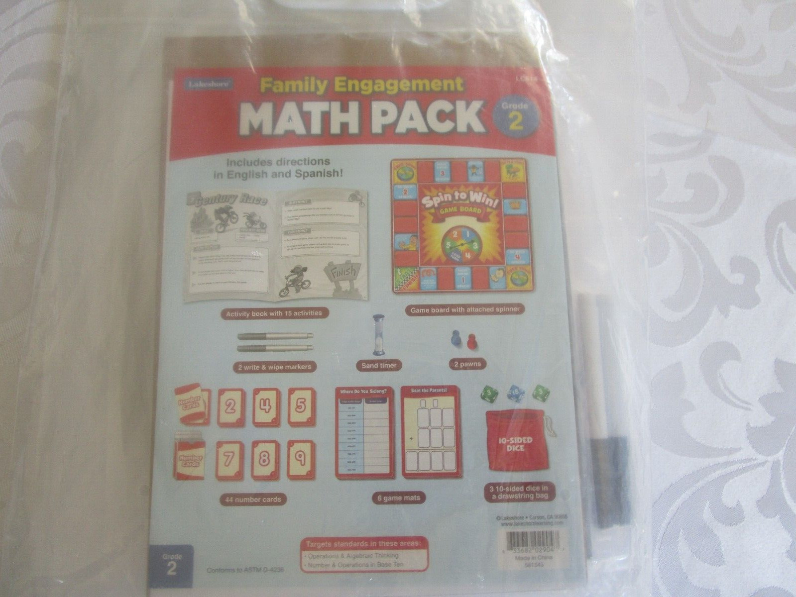 Lakeshore Family Engagement Math Packs. GRADE 2, MATH PACK, NEW