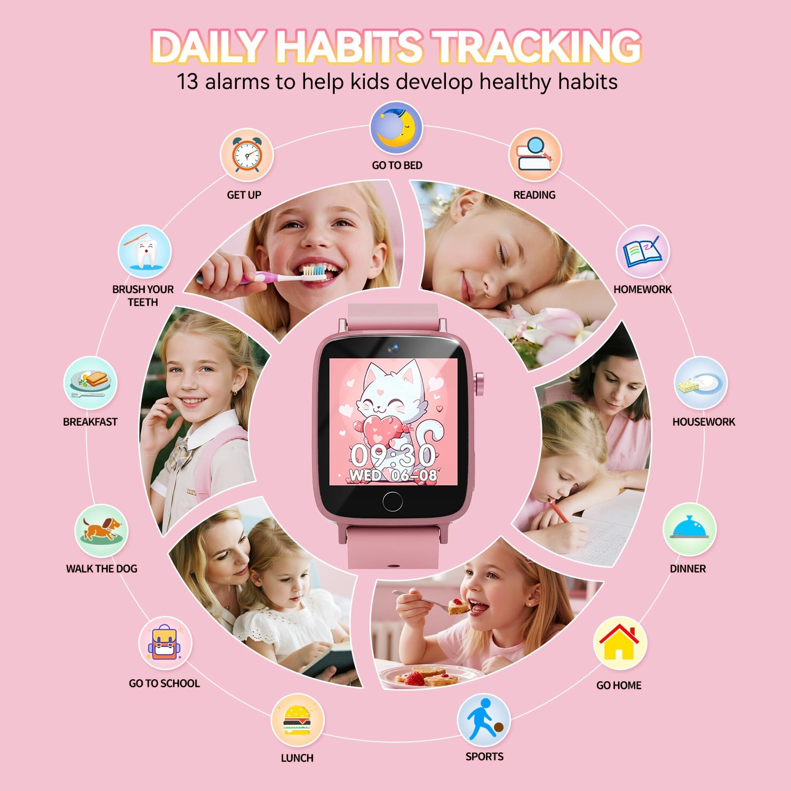 Kids Watch for Girls 4 5 6 7 8 9 10 Years Old Gifts, Smart Watch for Kids wit…