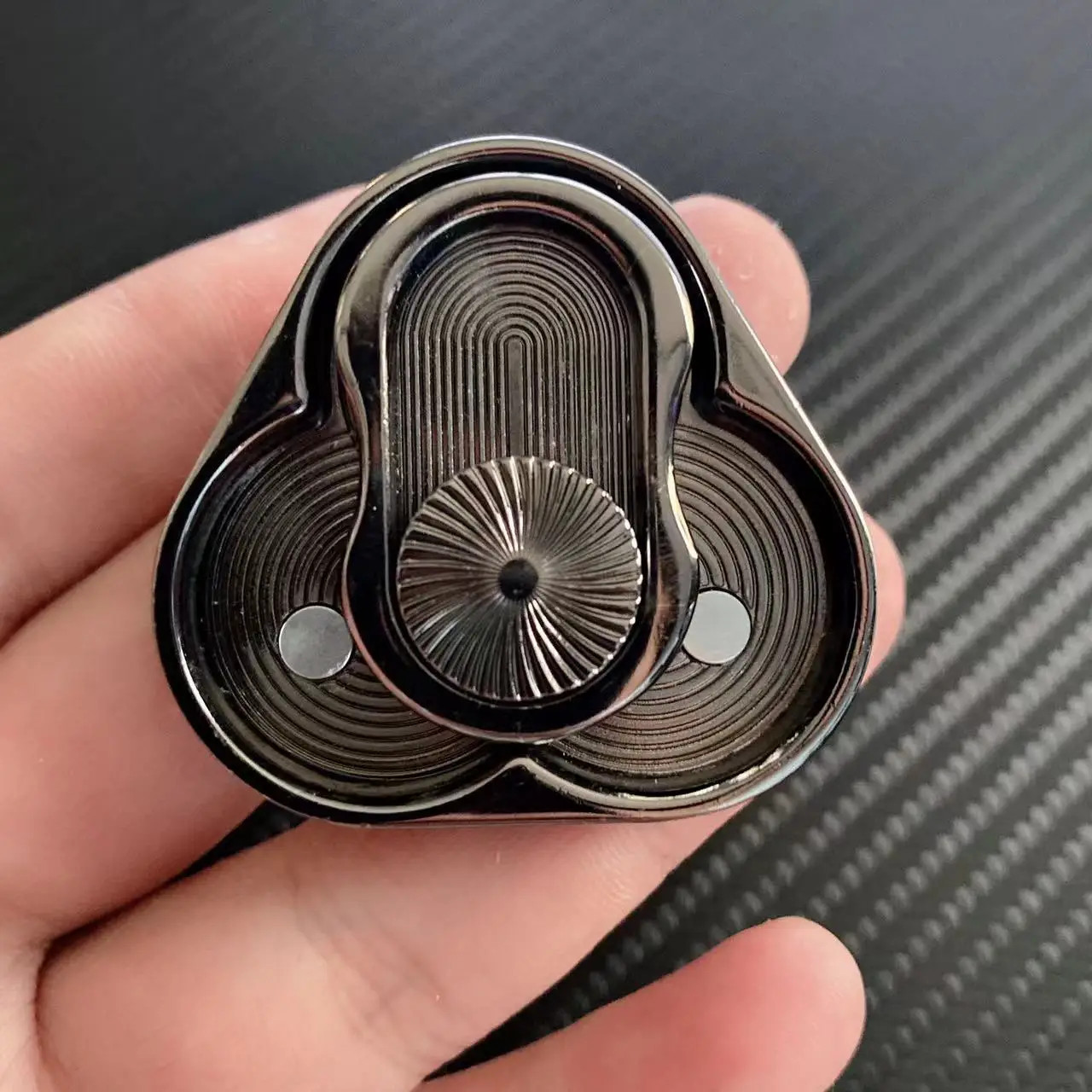 Triangle magnetic Fidget slider for adults EDC metal finger push card