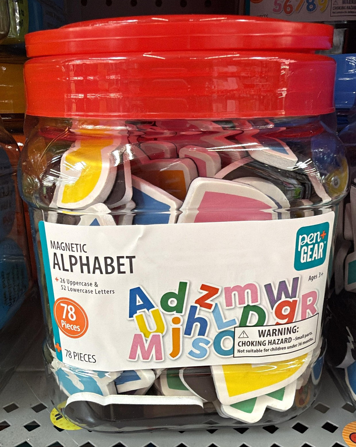 Pen+Gear Magnetic Alphabet Letters & Punctuation Set, 78 Pieces, Ages 3+