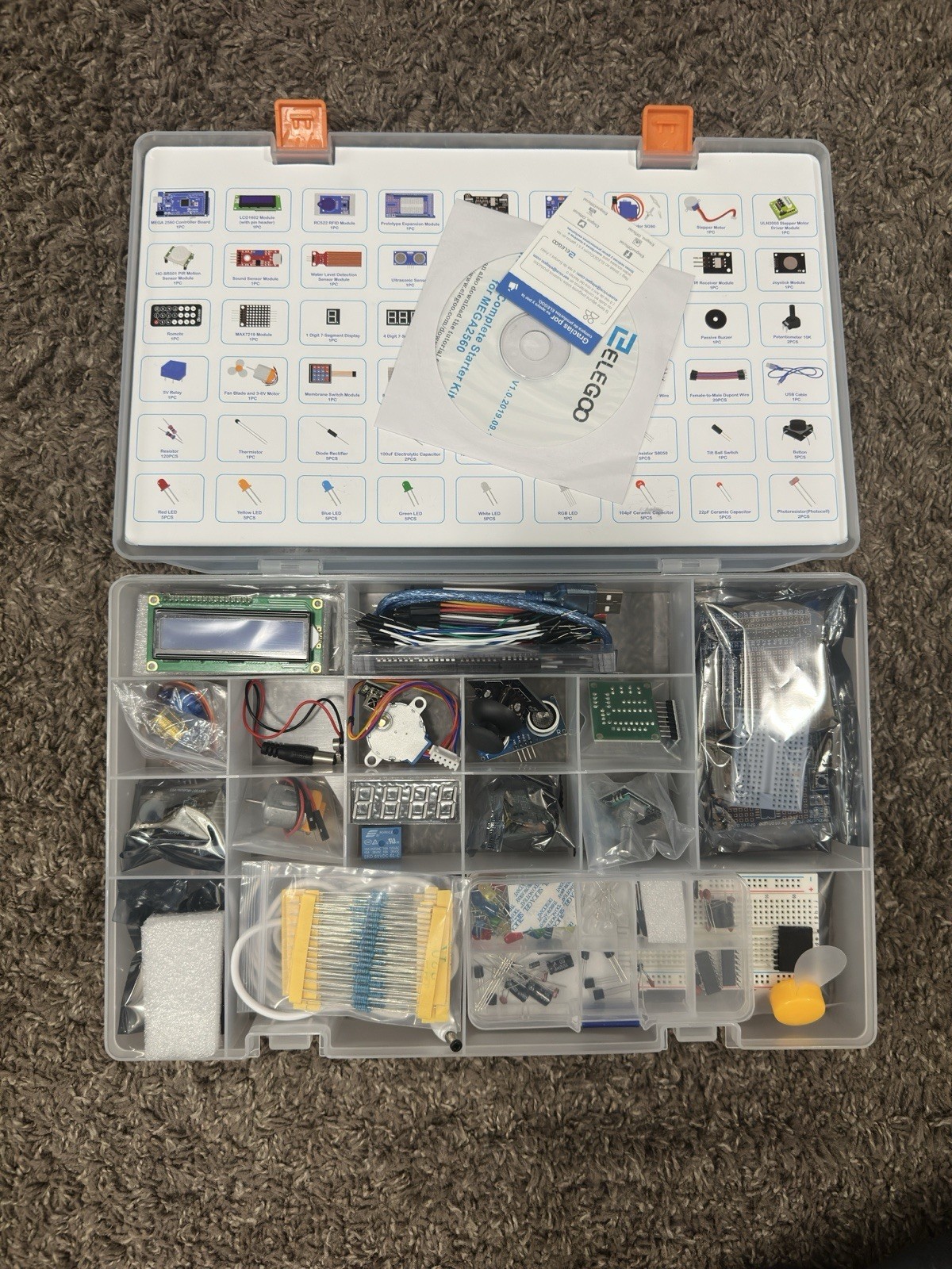 Arduino Kits- The Most Complete Starter kit MEGA 2560 + SparkFun Inventors Kit