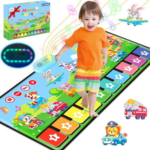 Piano Music Mat Animal Touch Blanket Floor Keyboard Musical Toy