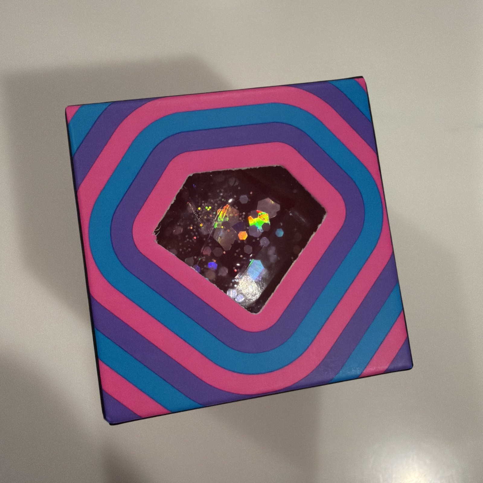 NEE DOH Groovy Jewel 1.25” Pink Rare Fidget Super Sparkly Squishy Toy NIB