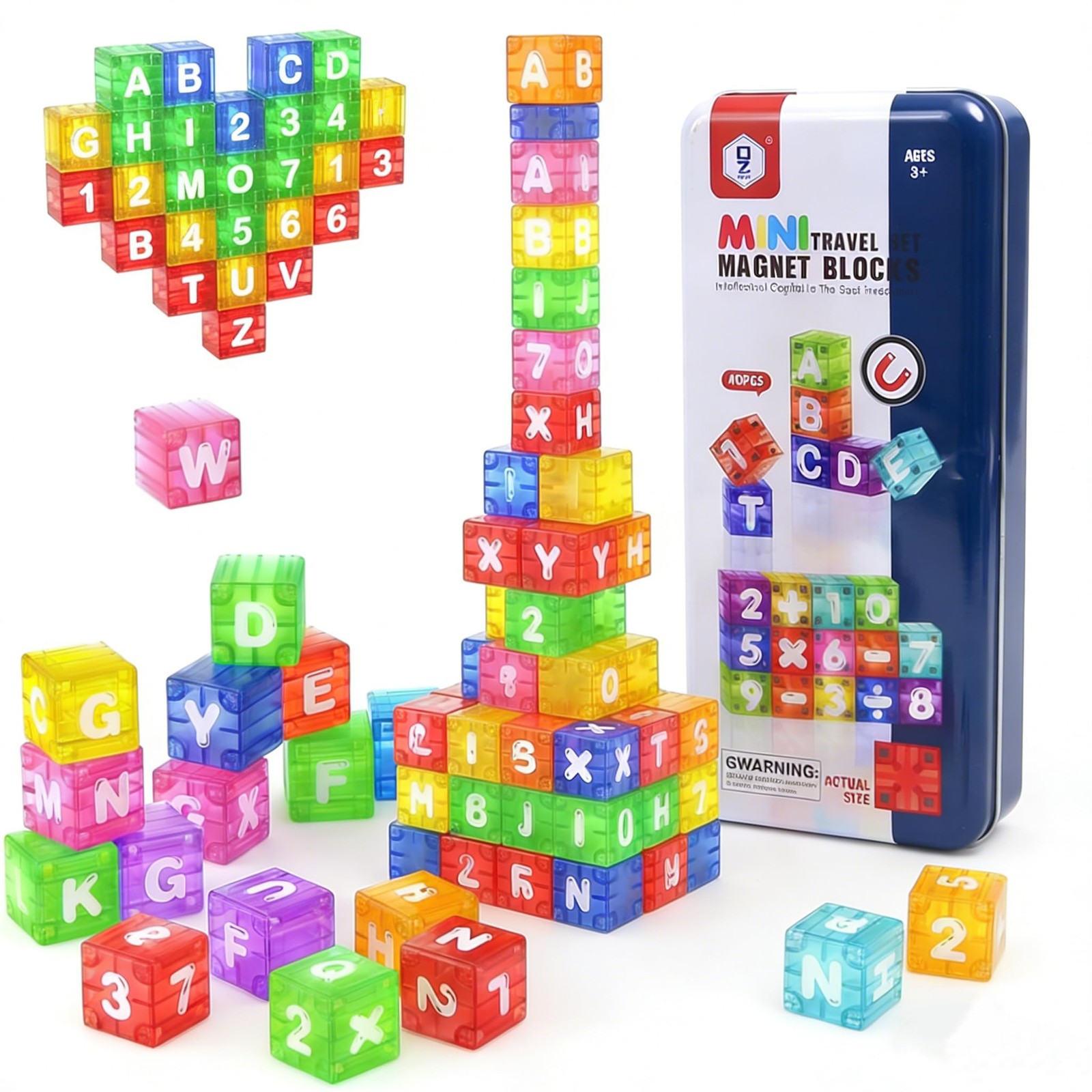 Magnetic Alphabet Blocks 40pcs – Educational STEM Learning Toys for Kids 3-8 …