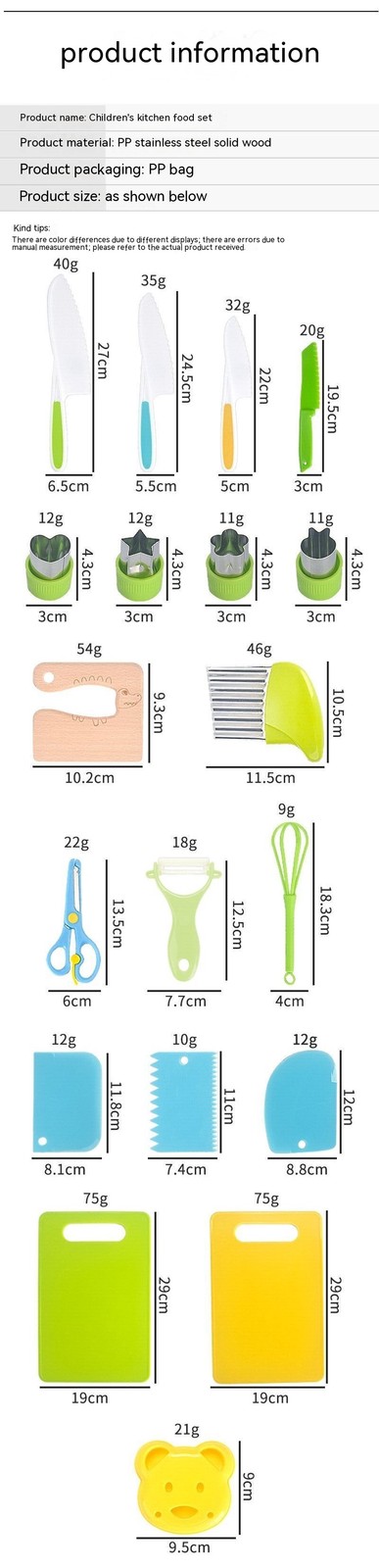 Children’s Vegetable Cutting safe Knife Set, kitchen toys