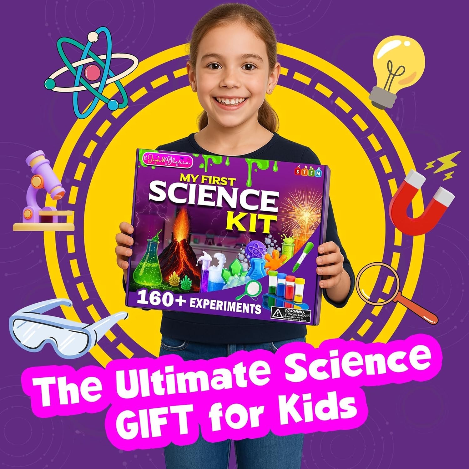 Jim&Gloria Science Kits for Kids Age 5-7 8-12 Year Old Birthday Gifts for Girls