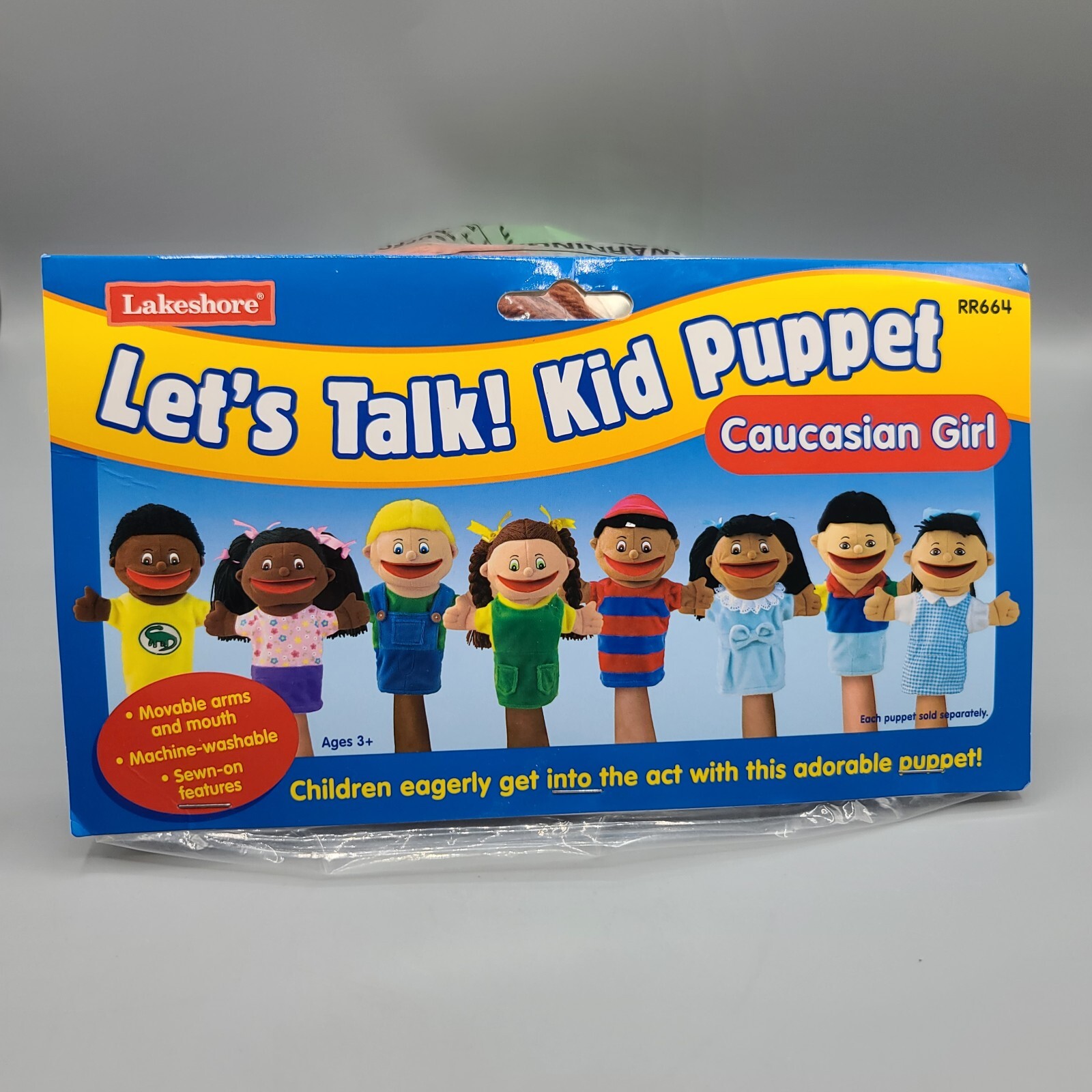 Lakeshore Learning Hand Puppet Caucasian Girl Let’s Talk Pretend Play Sealed