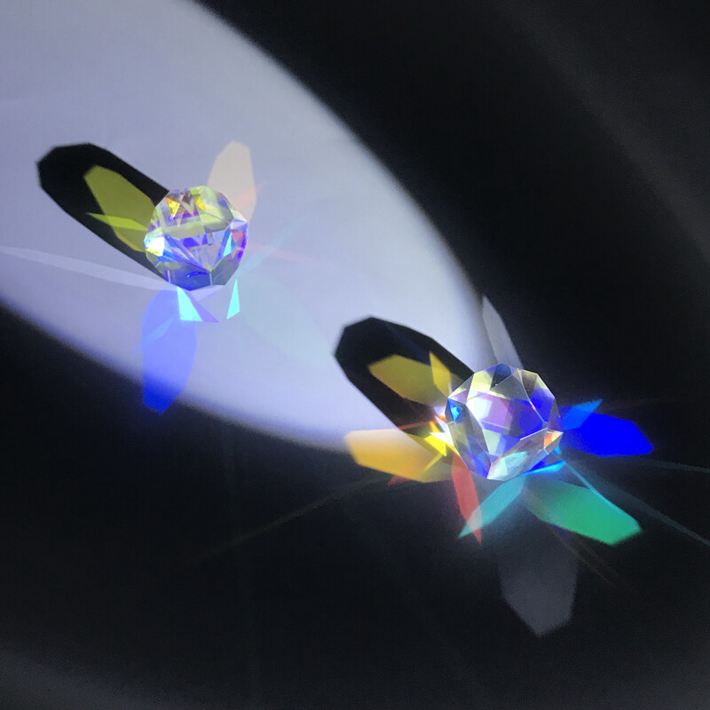 Cube Crystal Prism Cross Dichroic Prism Dice Octahedral Beam Combiner Decorative