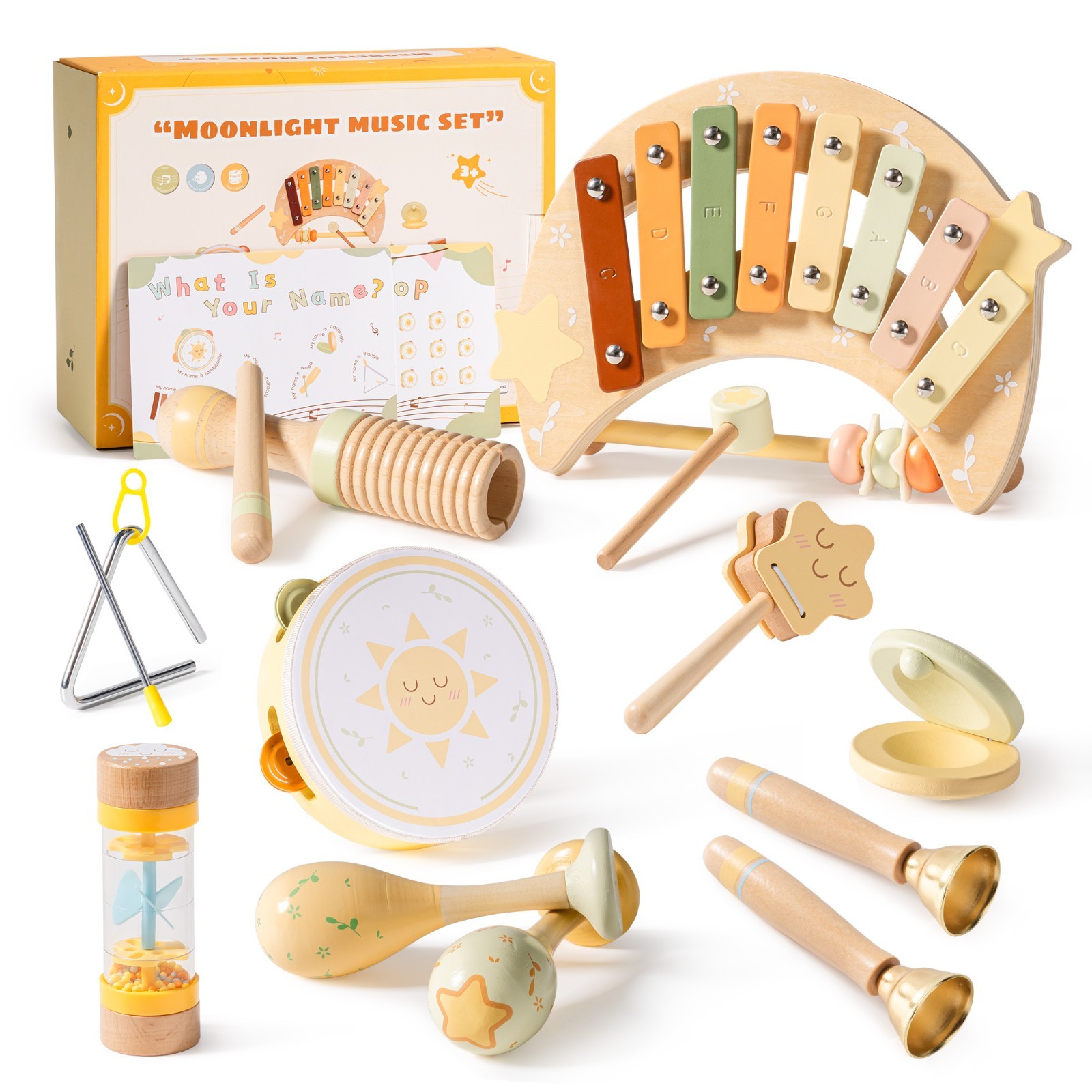 Robud 7 in 1 Montessori Preschool Musical Toys Baby Music Instruments Kids Gift