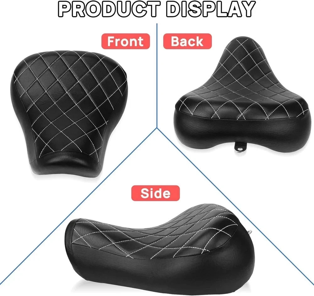 Sportster Driver Seat, PSLER Motorcycle Front Rider Driver Solo Seat Cushion for