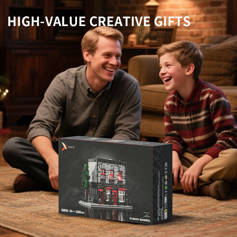 O‘AKEN Bareel/Antique Shop/Ashley/Three-in-One Street View Building Block Set
