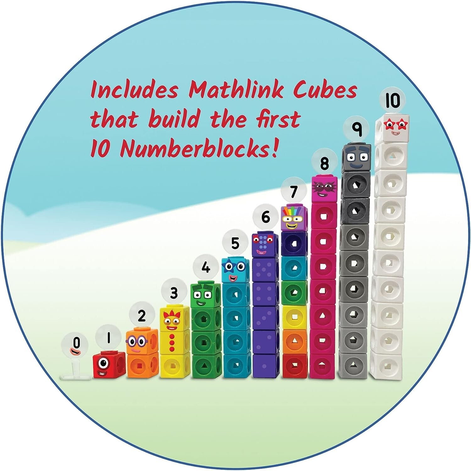 Mathlink Cubes Number blocks1-10 Activity Set, 30 Preschool Learning Activities,