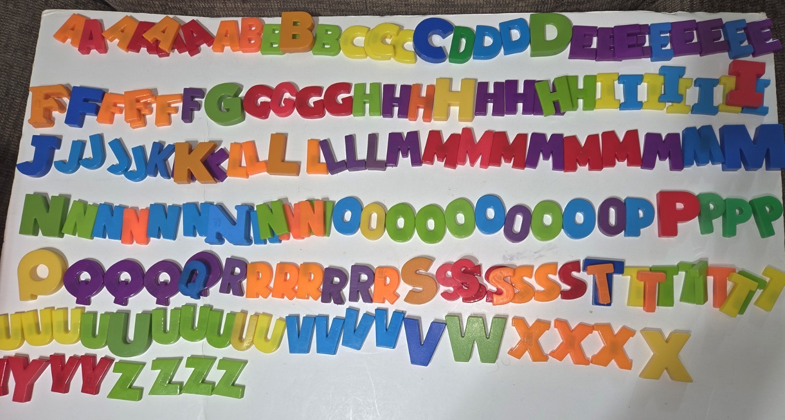 284 Magnetic Letters & Numbers for Fridge Bulk Educational Duplicates Dif Sizes