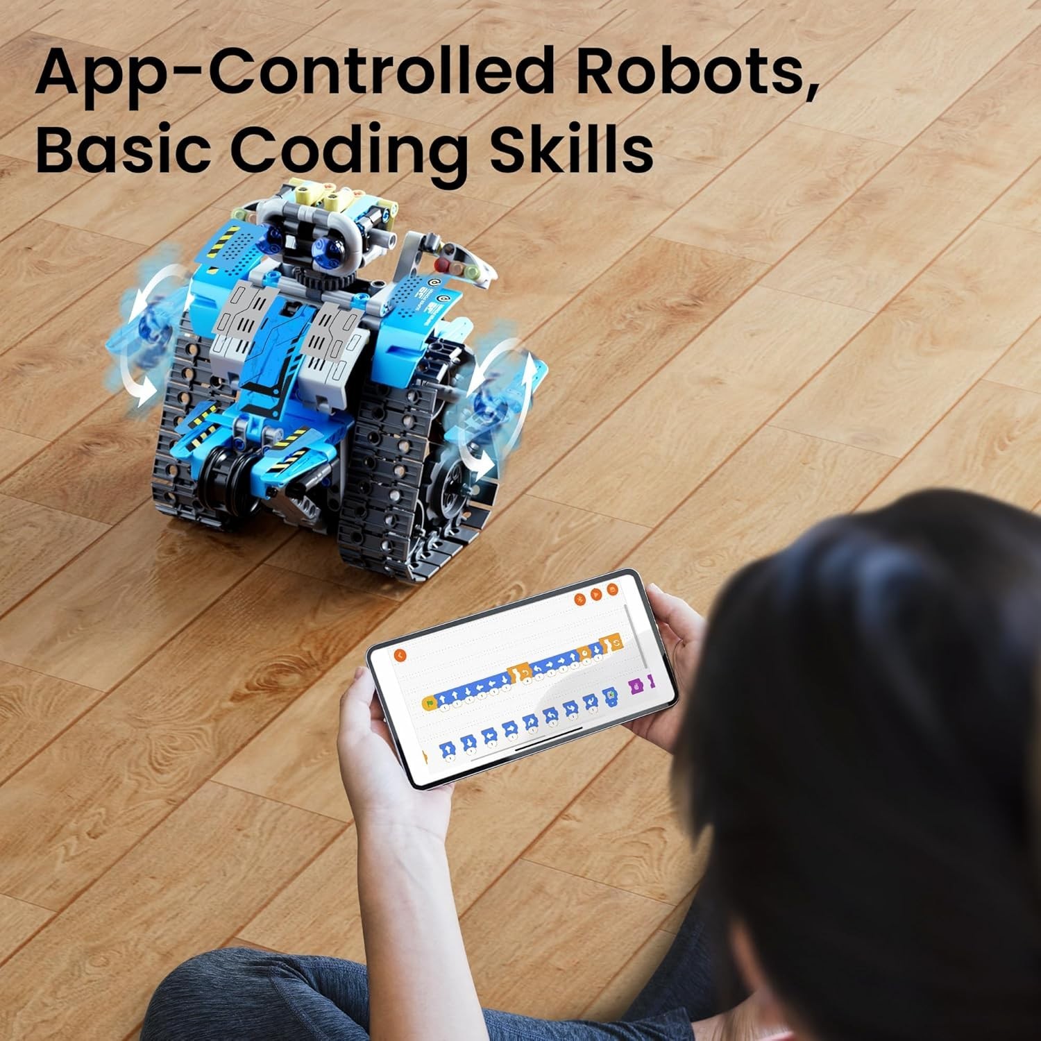 Sillbird STEM Robot Building Kit for Kids 8-12 Remote Control Coding Robotic Toy