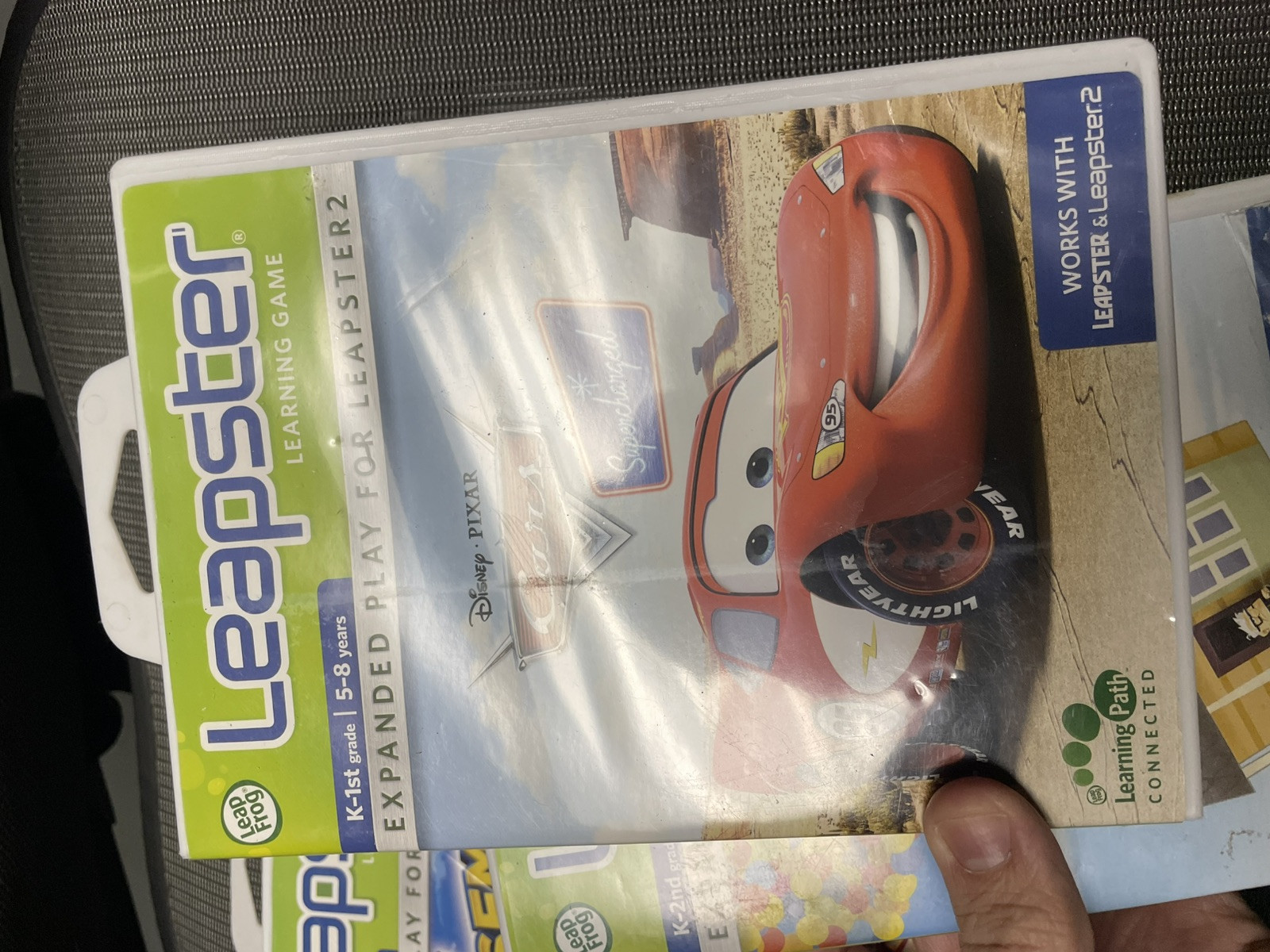 4 Leapfrog Leapster Game Cartridge Lot, Cars, My Amusement Park, Up, Wall-e