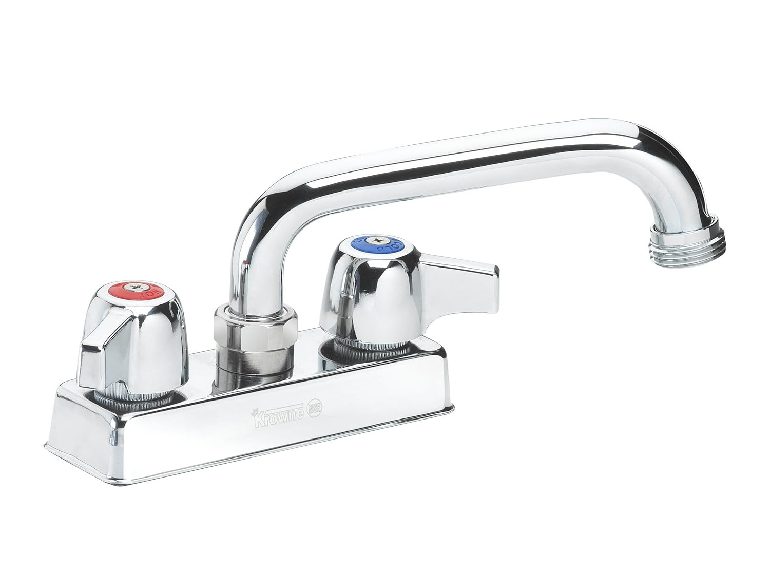 11-406L Silver Series Faucet, Deck Mount, 4″ Centers, 6″ Swing Spout, Quarter-T