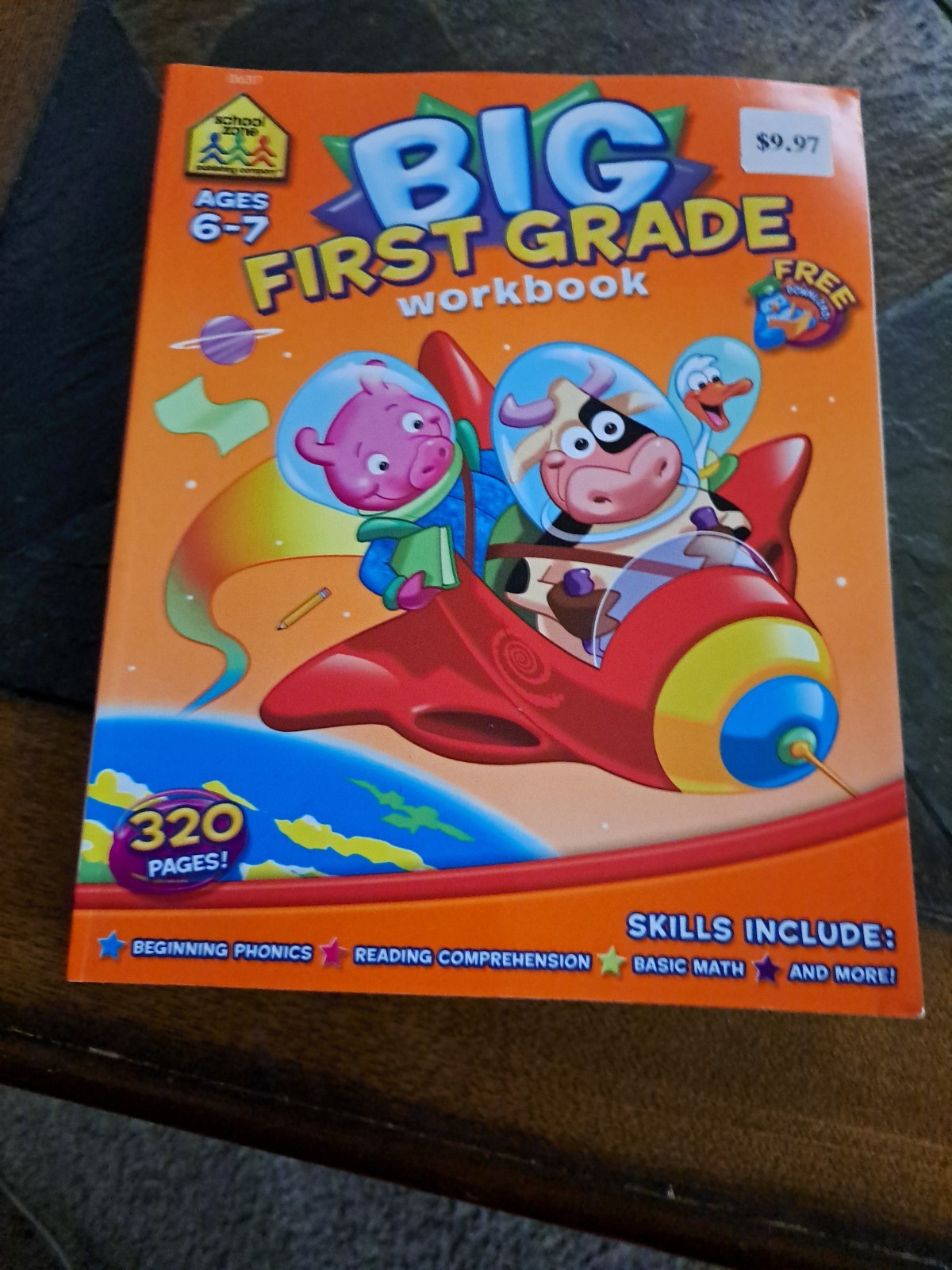 «Big First Grade Workbook»School Zone Publishing Co.320 Pages.New-2 Pages loose