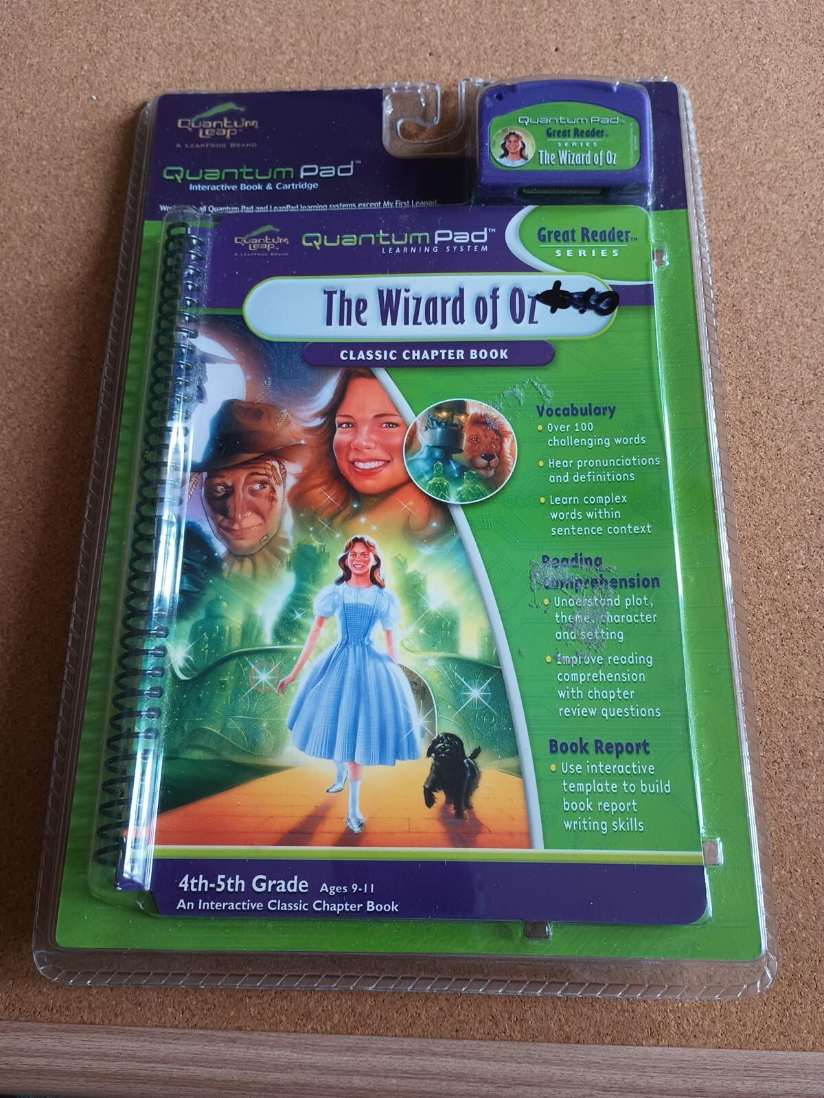 Sealed QUANTUM PAD The Wizard of OZ Vocabulary & Reading Book + Cartridge 2002