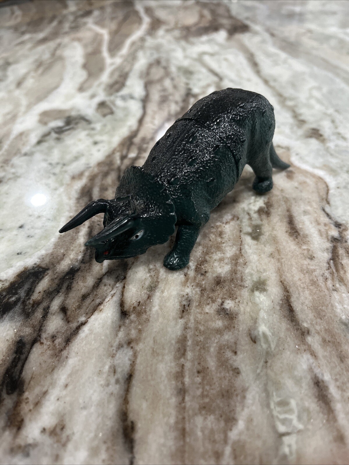 Vintage Larami TRICERATOPS Dinosaur Toy Figure Prehistoric Plastic