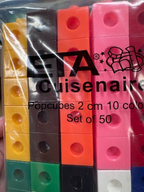 850pc Lot- 2cm 10 Colors Snap PopCubes Classroom Basics ETA 42850