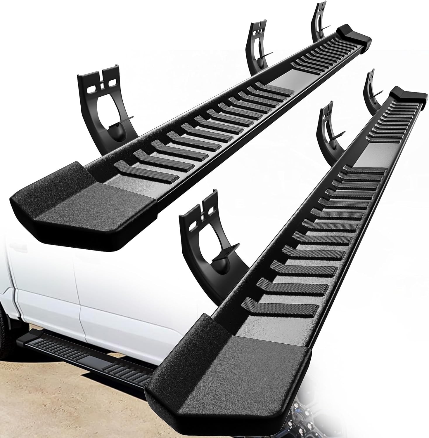 Side Steps 6 Inch for Dodge Ram 2009 2018 Textured Black