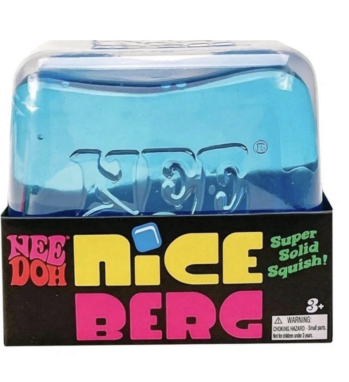 NeeDoh Nice Berg Blue XL Giant Nee Doh Niceberg Solid Squish Cube Ice Block
