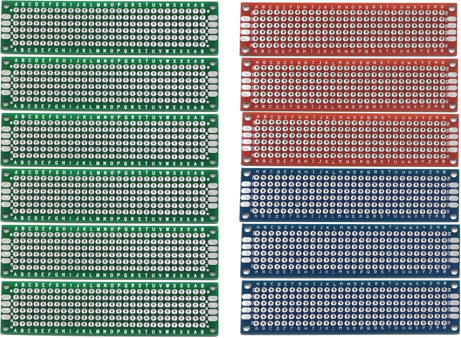 (Pack of 12) PCB Prototype Board, Double Sided Proto board For DIY 2×8