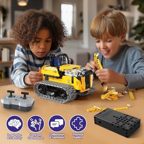 STEM Robot Building Kit 5-in-1, 452 PCS Remote Control Engineering Toy for Kids
