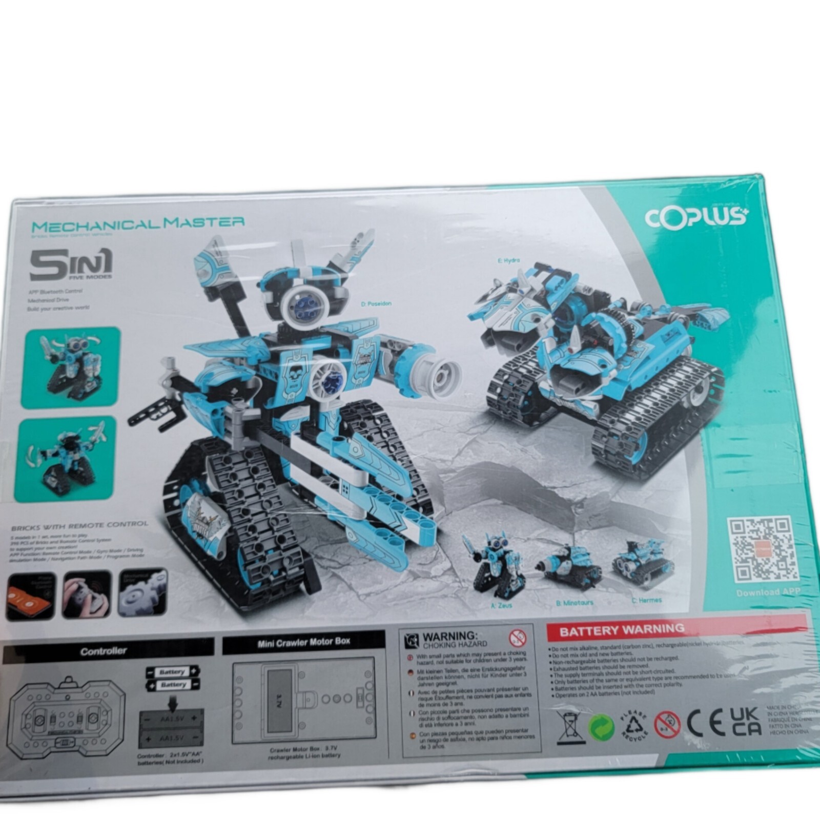 Coplus 5 in 1 STEM Robot Building Kit, App & Remote Control Cars Building Toy…