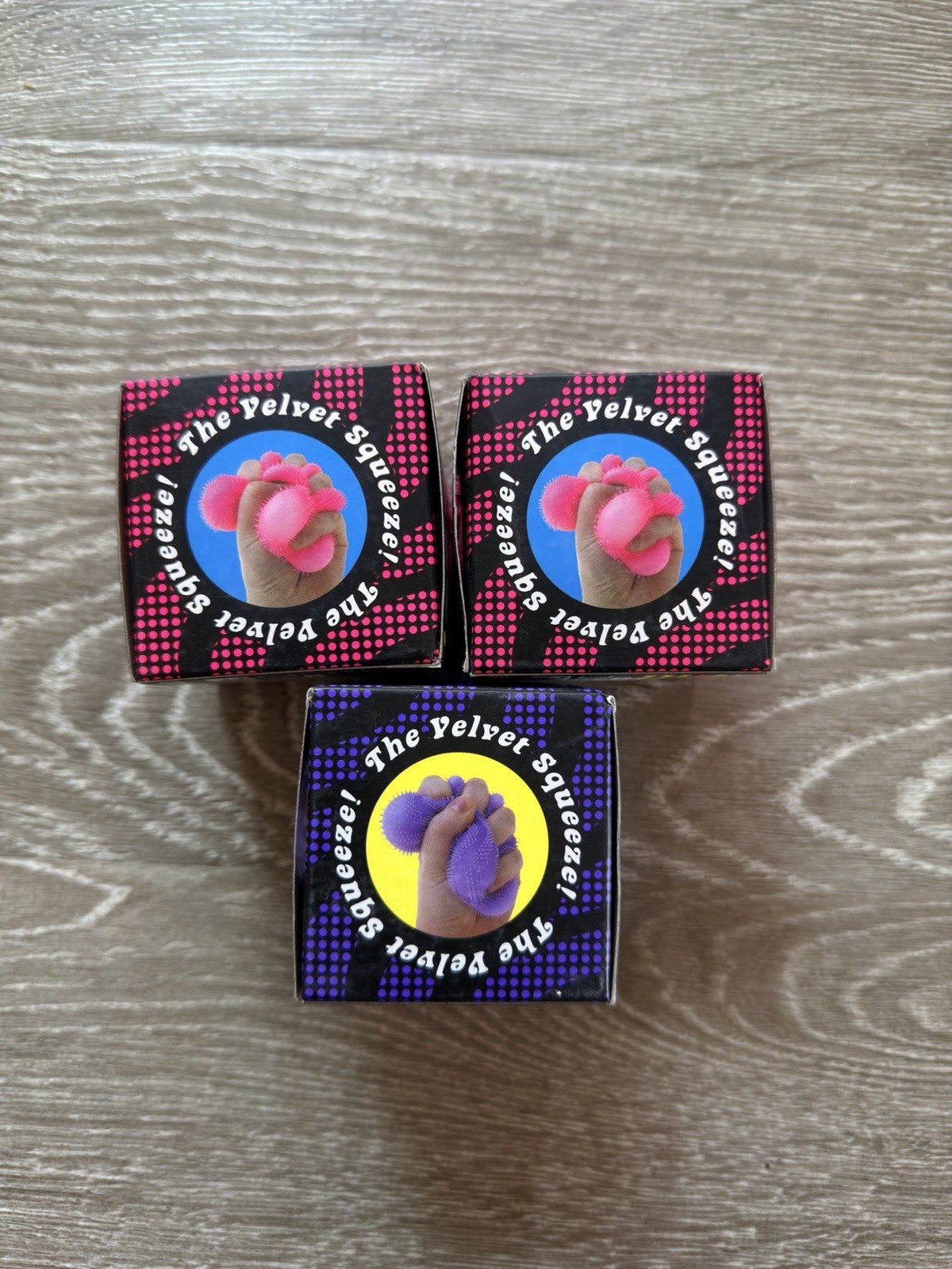 3 NeeDoh FUZZ BALL WONDER WAVES (2 PINK 1 PURPLE- Velvet Squeeze! – BRAND NEW‼️