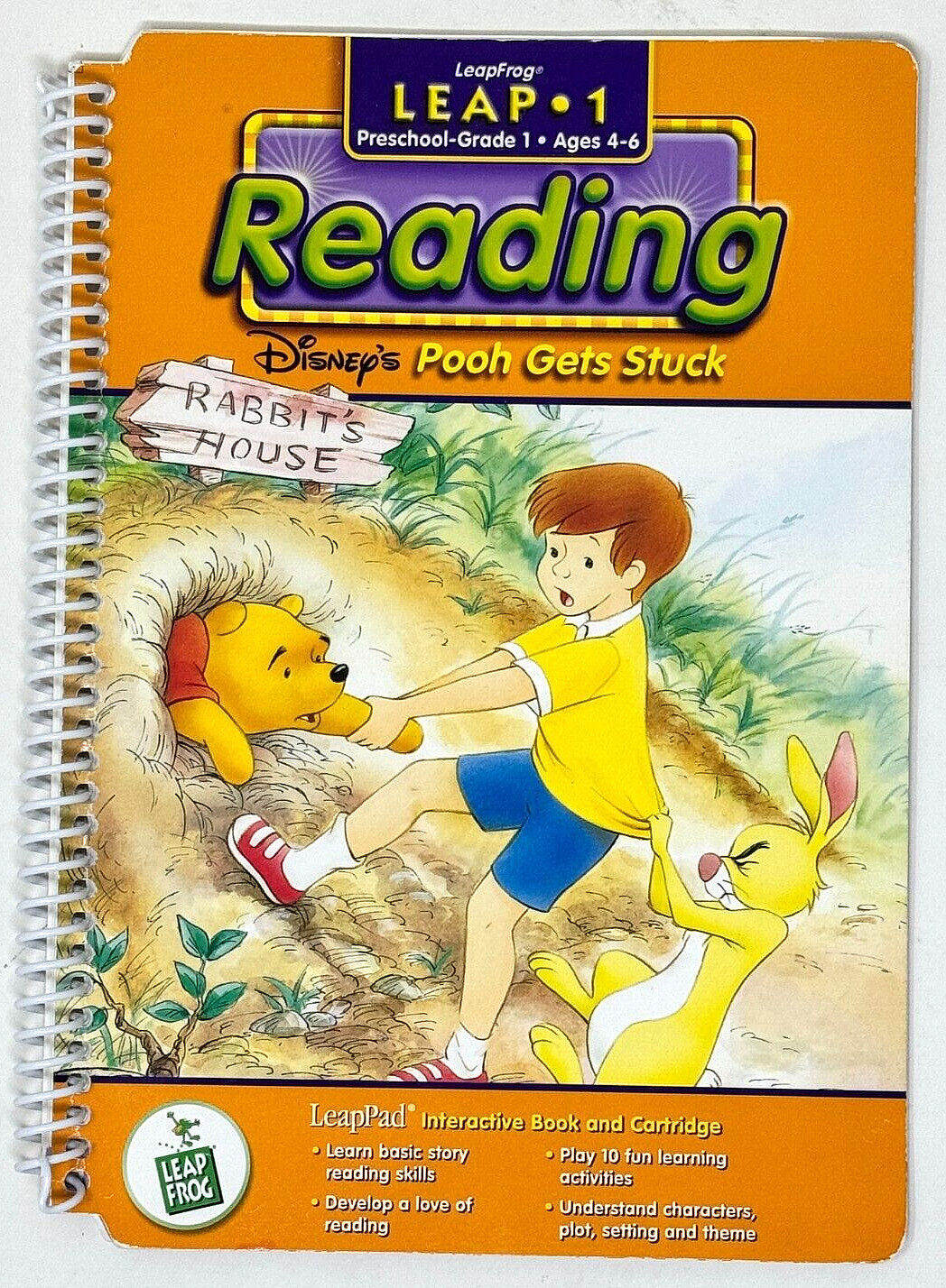 LeapPad Leap Frog Book ONLY – Reading – Disney’s Pooh Gets Stuck – VG
