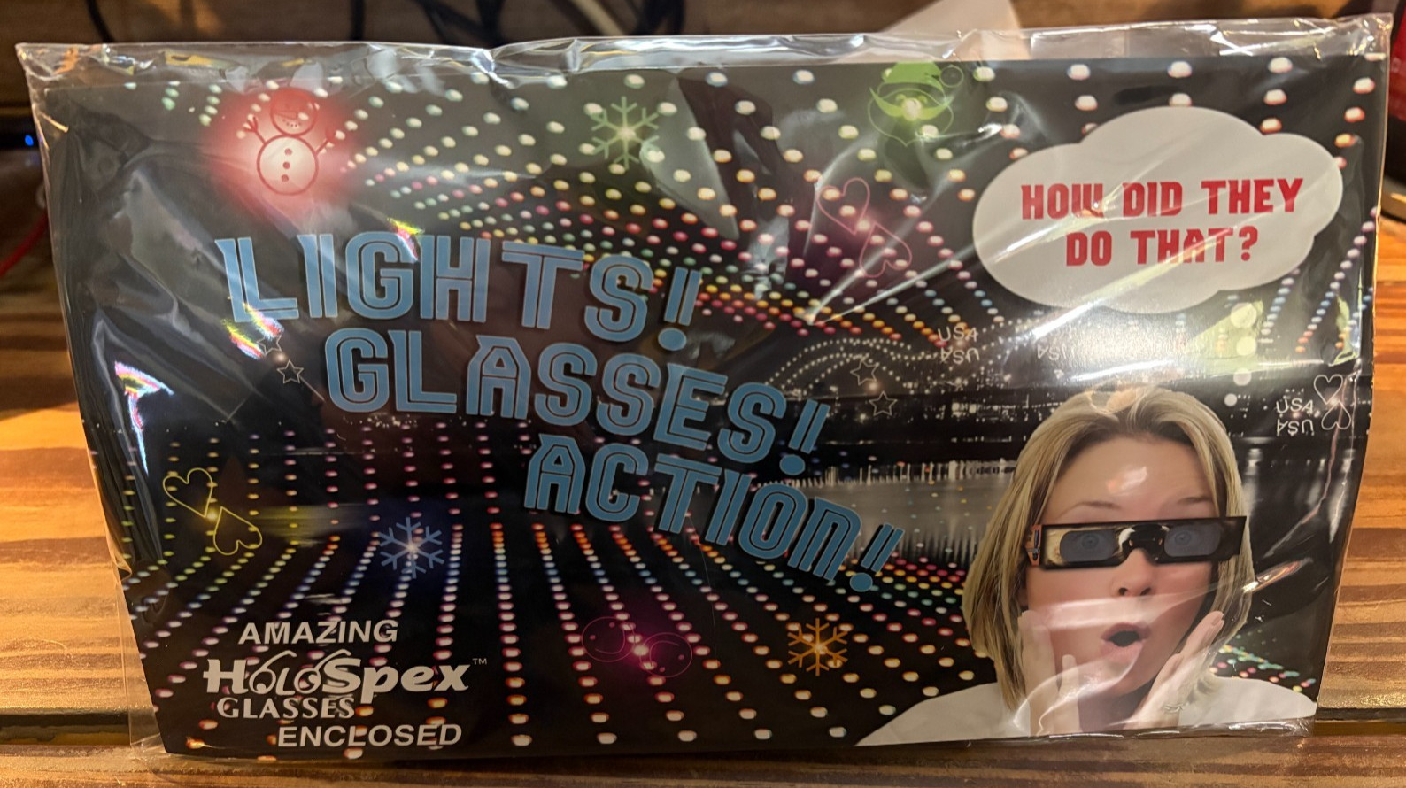 3D paper «Holospex» glasses, (17) pr. sample pack, + (10) loose asst. pairs.