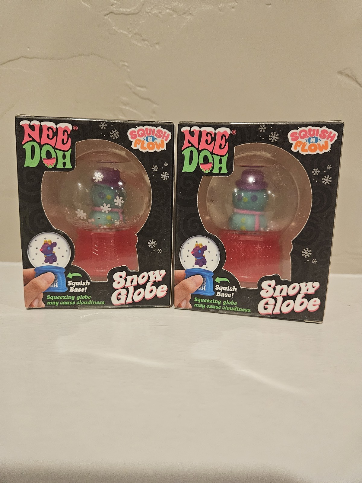 NeeDoh Snow Globe 2x Snowman Squishmas Set – Schylling