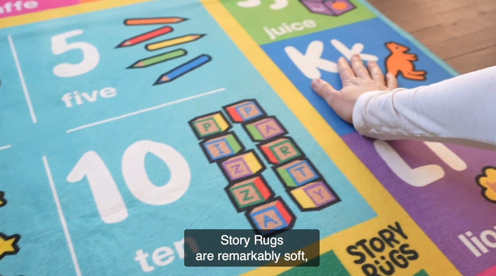Story Rug 78″ X 58″ Child’s Play Rug with Story Book