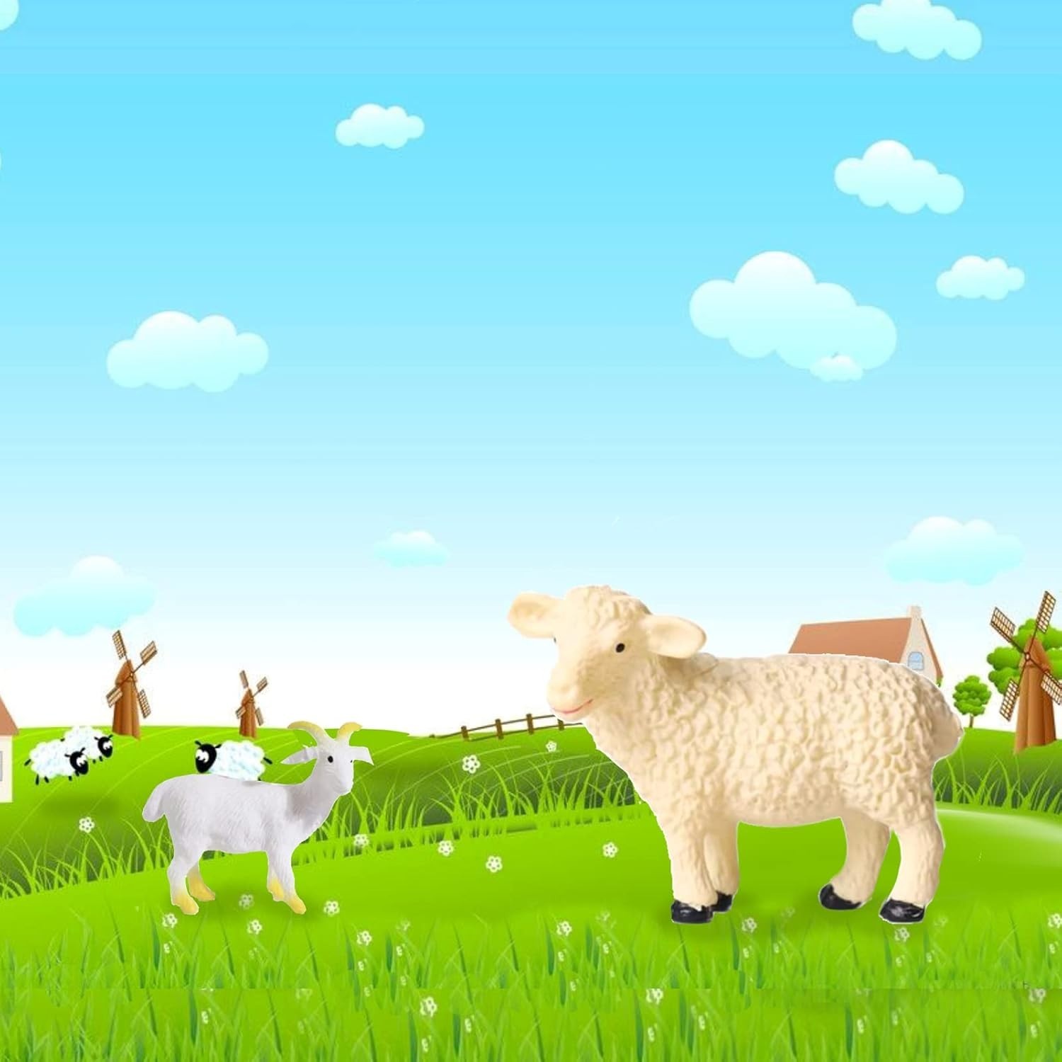 15 Pcs Mini Figures Toys Realistic Farm Animal Figurines, Plastic Learning Ed…