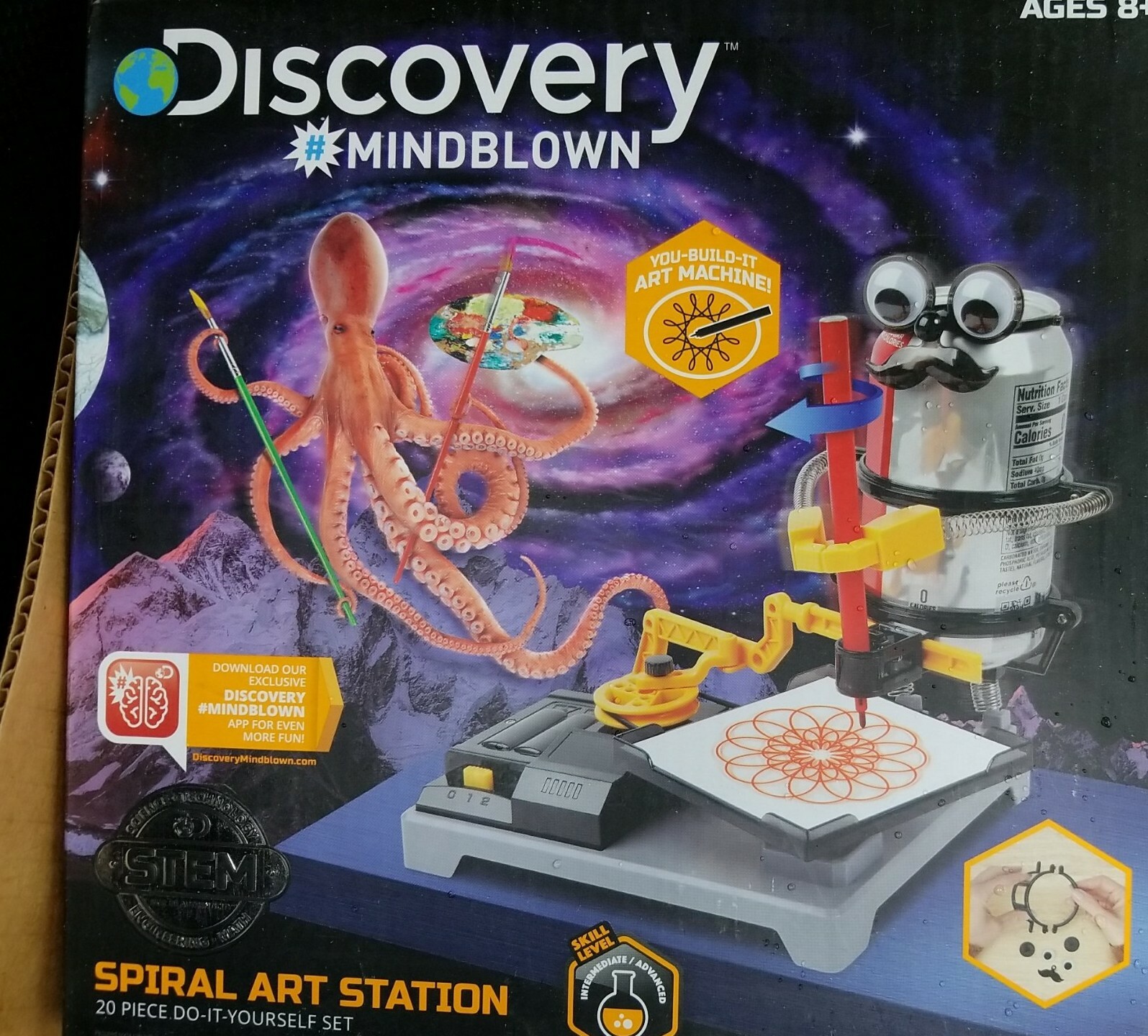 NEW MIB Spiral Art Station DIY Kit Robot by Discovery Mindblown Science Set