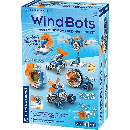 Thames & Kosmos WindBots 6-in-1 Engineering STEM Kit Build 6 Wind-Powered Bots