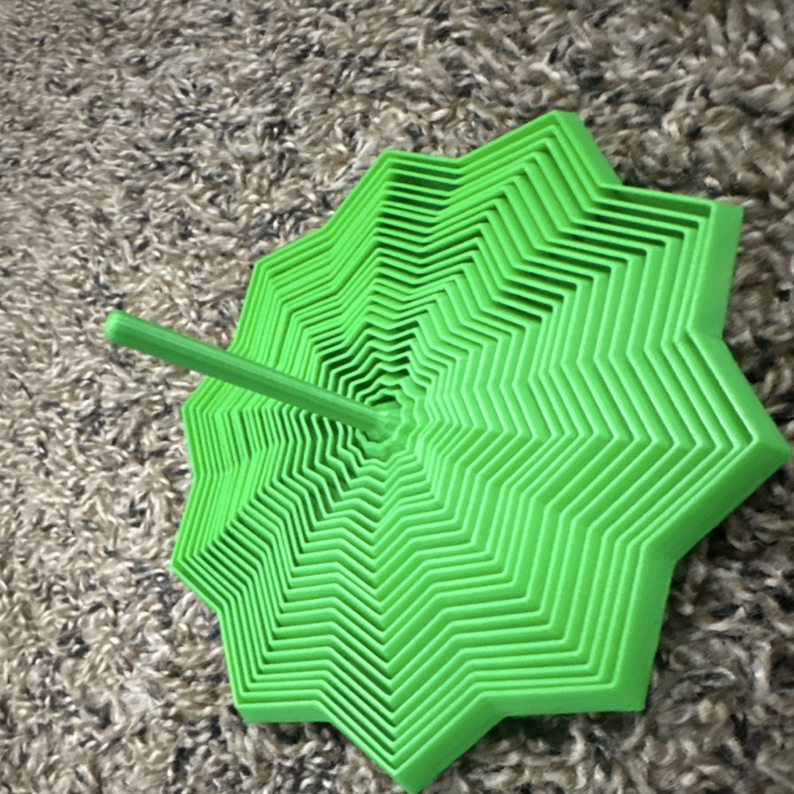 Green Geometric Tactile Sensory Spinner Toy for Ages 3-4, 4-7, 8-11, 12-16, 17+
