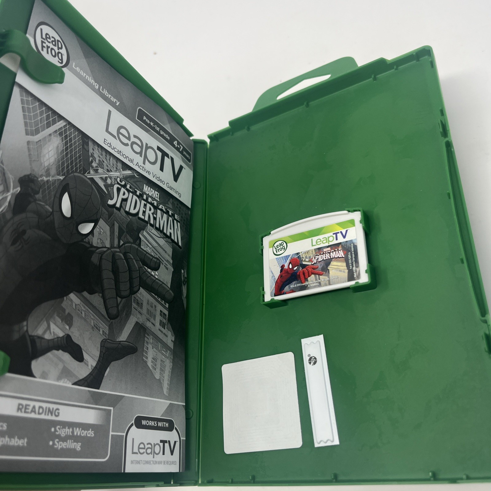 Leap Frog Leap TV Marvel Ultimate Spiderman Educational Video Game With Manual