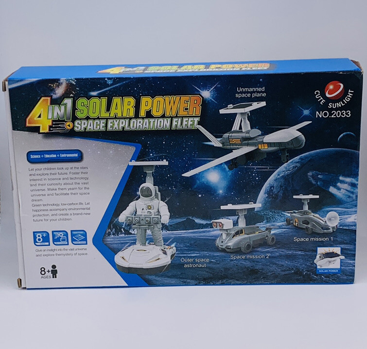 4 in 1 Cute Sunlight Solar Power Space Exploration Fleet 2033 Model Kit Open Box
