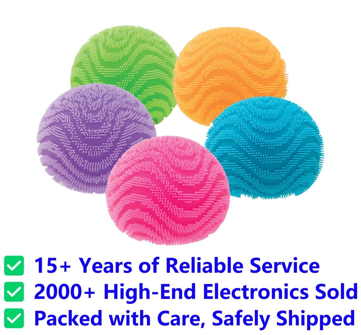 NeeDoh Fuzz Ball Wonder Waves Assorted Color Squishy Stress Ball New