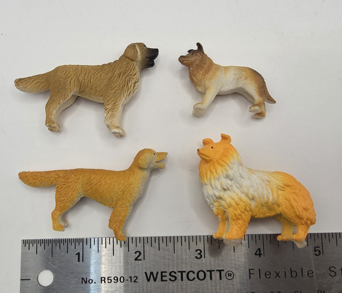 Lot of Toy Dog Figures Plastic 2.5″L Realistic
