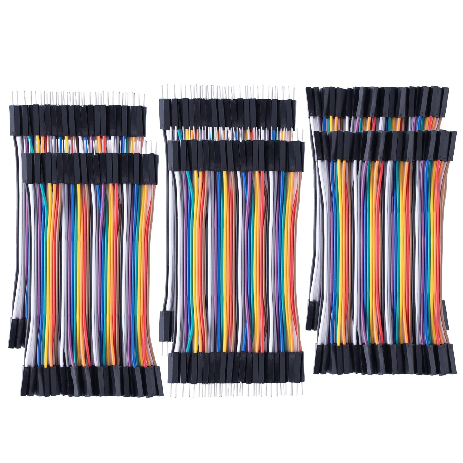 240 Pcs 10cm Breadboard Jumper Wires Cable Kit Male Female Multicolor Set