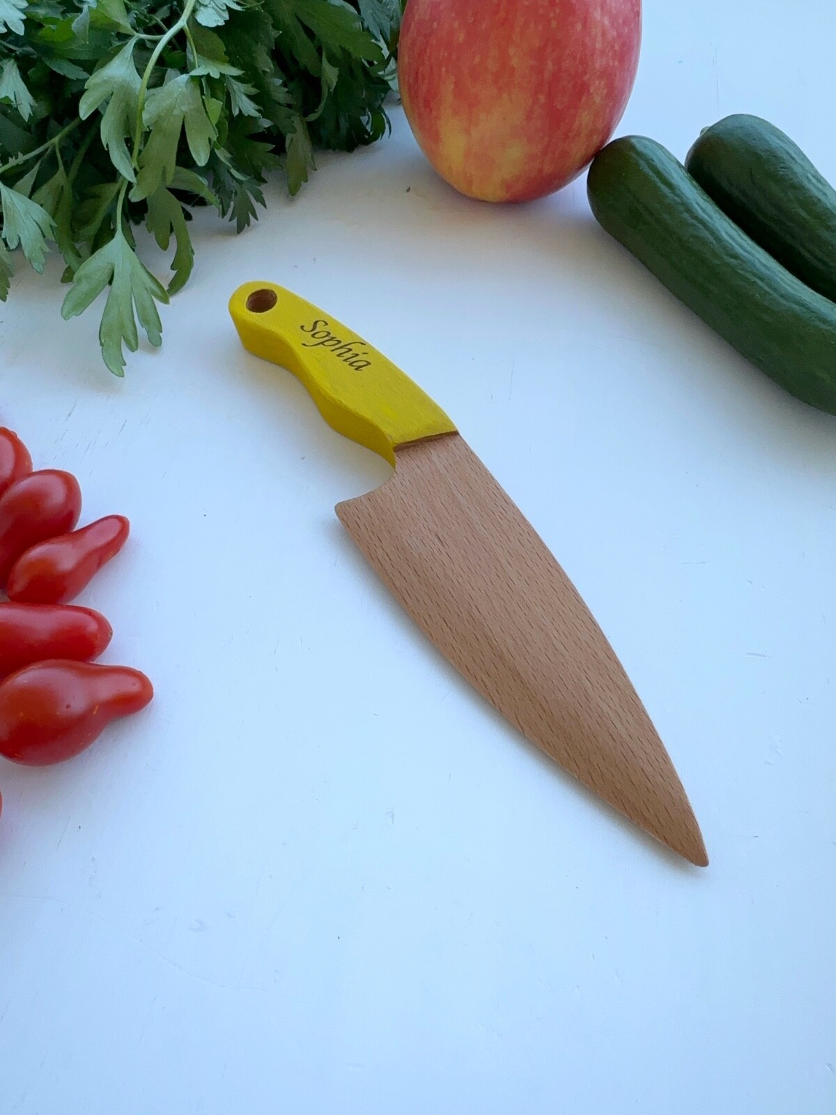 Personalized Montessori Knife for Kids, Wooden Toddler Knife, Educational Toy