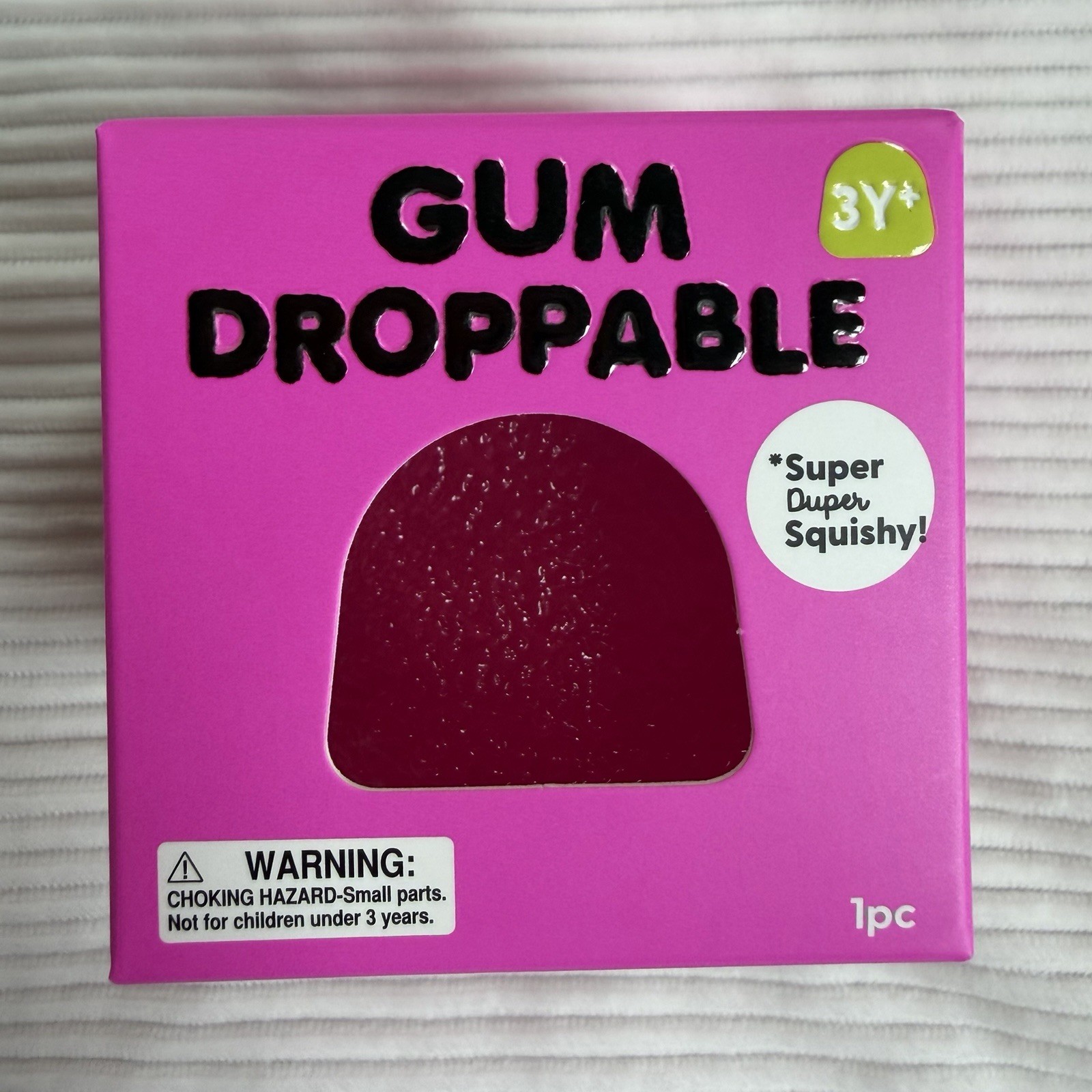 J’adore Gum Droppable Super Duper Squishy Tactile Squeeze Toy Pink Ages 3-7